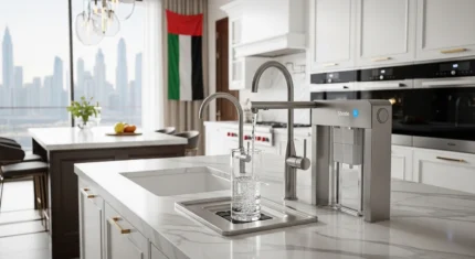 فلتر مياه حديث في منزل داخل الإمارات لتحسين جودة المياه